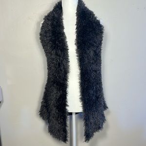 Carol Rose Faux Fur Sweater Vest Small